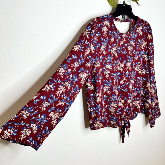 Madewell Bell Sleeve Front-Tie Top - Picture 8 of 14